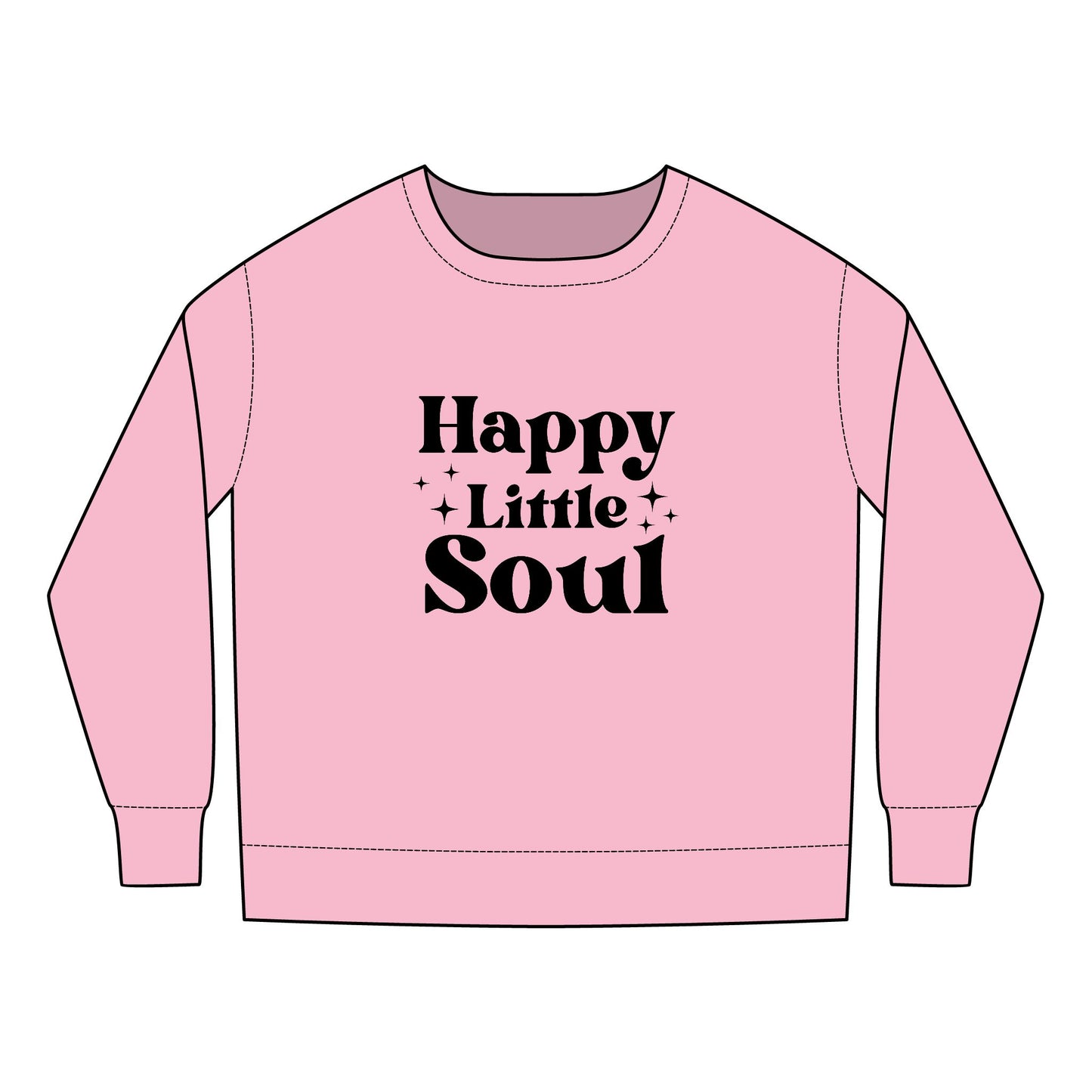 Toddler Sweatshirt - Cute Happy Little Soul Sublimation Graphic
