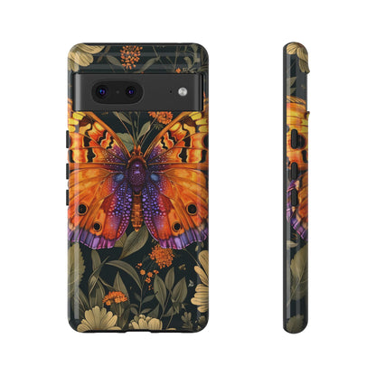 Butterfly Phone Case, Tough Cases for Nature Lovers, Vibrant Floral Design, Gift for Her, Cute Phone Accessories, Butterfly Artwork