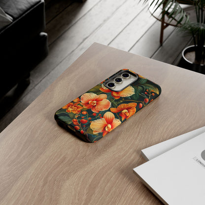 Floral Phone Case - Tough Cases, Protective Cover, Gift for Her, Smartphone Accessory, Floral Design, Nature-Inspired