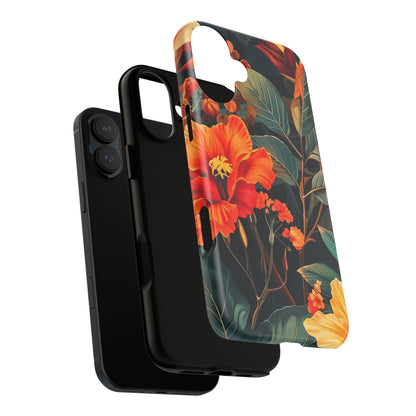 Tough Floral Phone Case | Tropical Vibe, Gift for Nature Lovers, Summer Beach Accessory, Floral Pattern, Trendy Phone Accessories