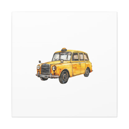 Vintage Taxi Matte Canvas, Stretched, 0.75" (Multi-Size)