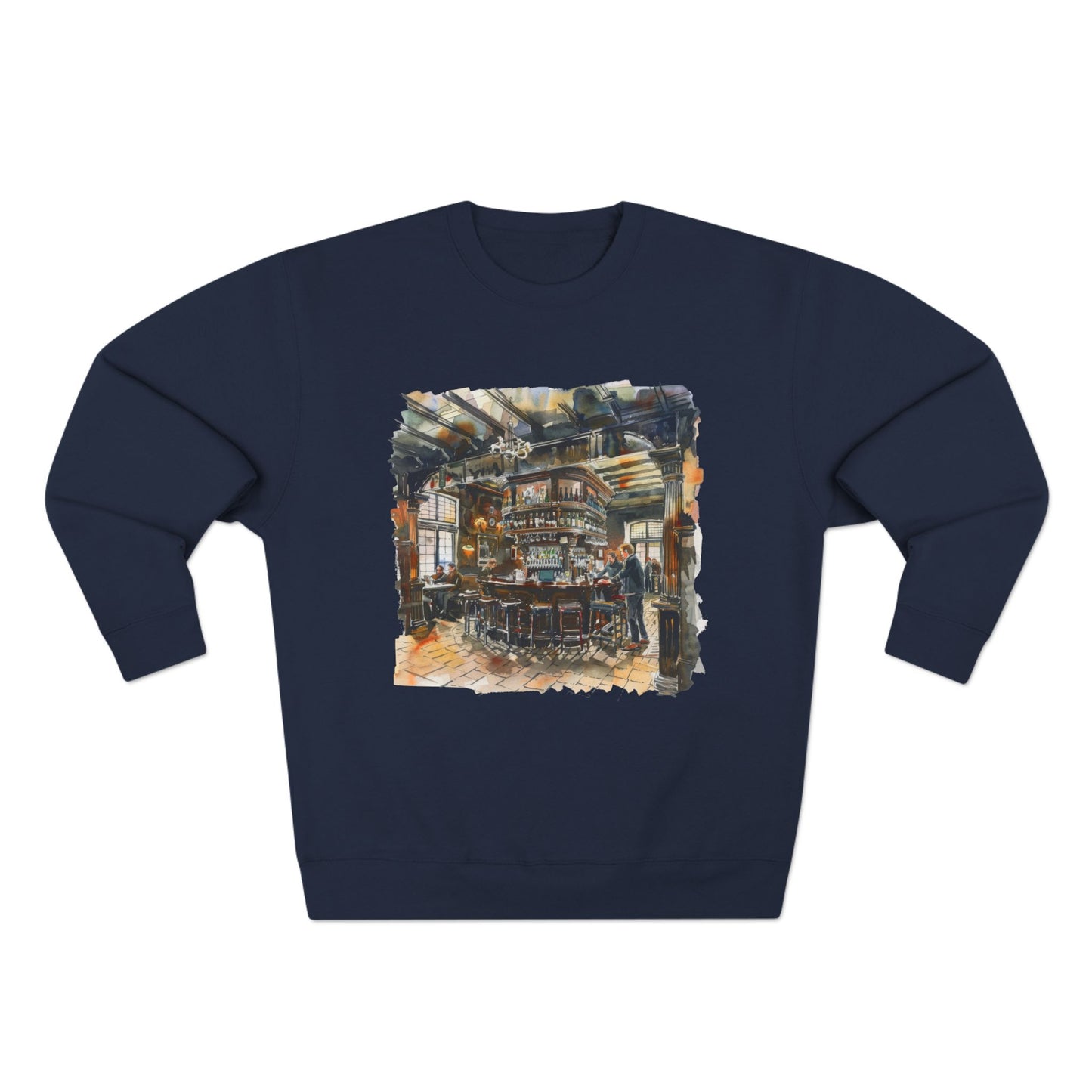 Unisex Crewneck Sweatshirt - London Pub Interior British Tavern