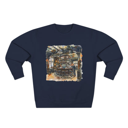 Unisex Crewneck Sweatshirt - London Pub Interior British Tavern