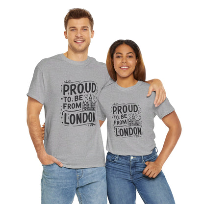 Proud to be from London Watercolor Art Collection Breathable Unisex Cotton T-Shirt