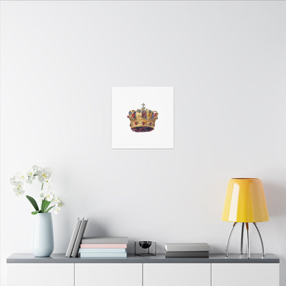 Crown Art Print, Royal Wall Decor, Matched for Home or Office, Gift for Art Lovers, Unique Royalty Artwork