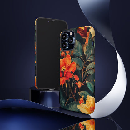 Tough Floral Phone Case | Tropical Vibe, Gift for Nature Lovers, Summer Beach Accessory, Floral Pattern, Trendy Phone Accessories