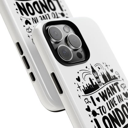 London City iPhone Case, Tough Phone Cover, Travel Gift, London Souvenir, Adventure Accessory, Wanderlust Decor