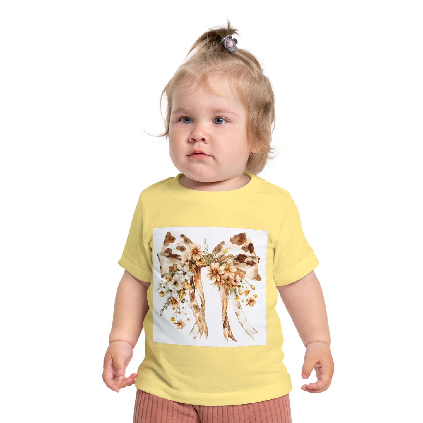 Floral Bow Baby Short Sleeve T-Shirt – Cute & Stylish Toddler Apparel