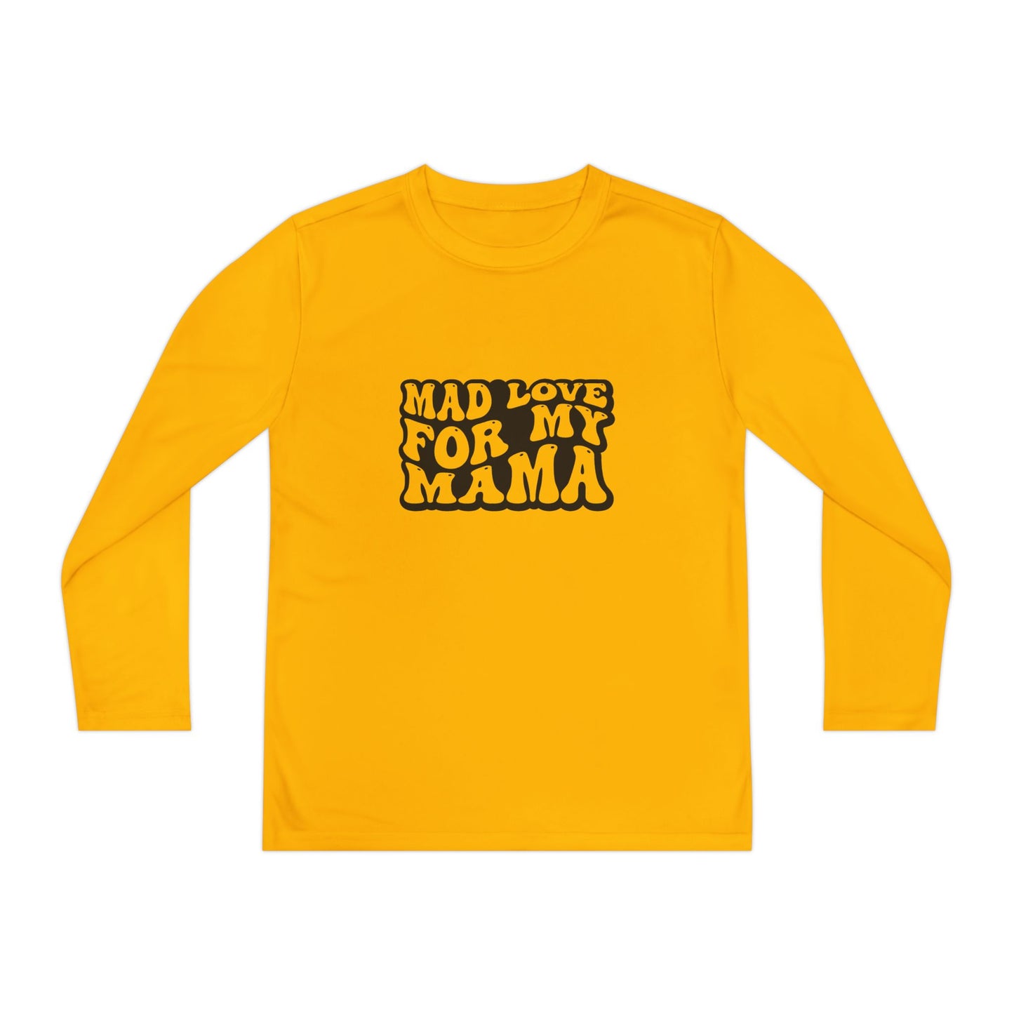 Youth Long Sleeve Competitor Tee - Mother's Day Mad Love for My Mama Design