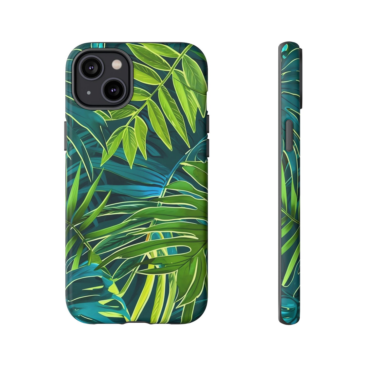 Tropical Phone Case - Durable Green Leaf Design, Eco-Friendly Gift, Trendy Accessory, Nature Lover's Case, Summer Vibes
