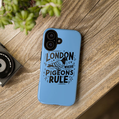 London Pigeon Phone Case, Urban Art Accessory, Tough Phone Cover, Gift for Bird Lovers, London Souvenir, Unique Cell Phone Case