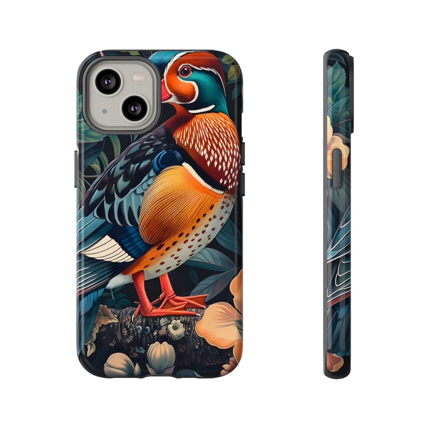 Vibrant Phone Case with Artistic Bird Design, Nature Lover Gift, Wildlife Enthusiast Accessory, Floral Tech Case, Unique Mobile Cover