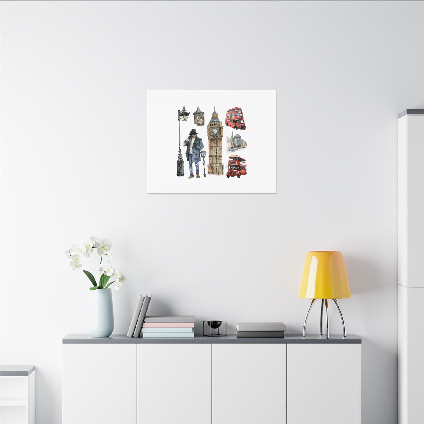 Canvas Art Print, London Skyline, Home Decor, Wall Art, Gift Idea, Travel Memories, Modern Wall Art