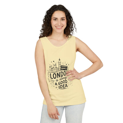 Unisex Garment-Dyed Tank Top - London is always a Good Idea