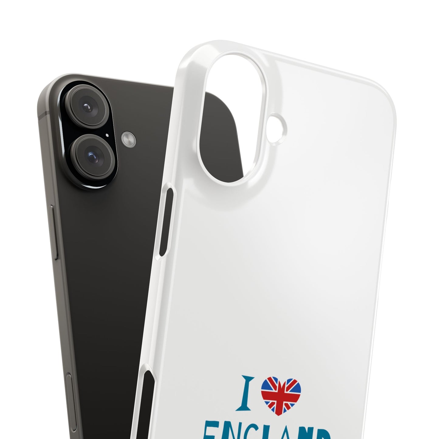 I Love England Slim Phone Case, UK Pride Phone Cover, Gift for Travelers, Smartphone Accessory, England Souvenir Case