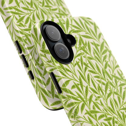 Green Leaf iPhone Case, Tough Cases, Botanical Phone Protection, Eco-Friendly Cover, Nature Lover Gift, Trendy Cell Phone Accessory
