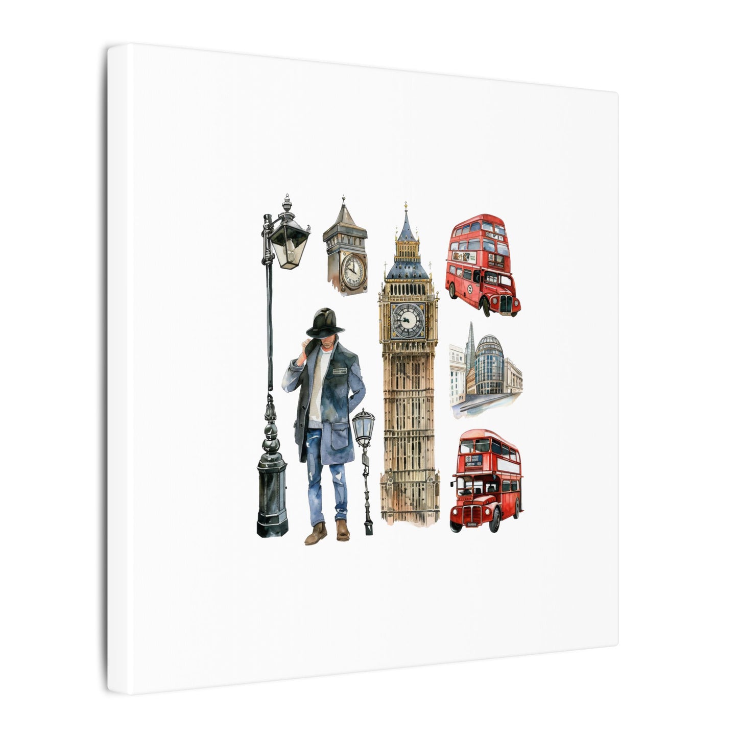 Canvas Art Print, London Skyline, Home Decor, Wall Art, Gift Idea, Travel Memories, Modern Wall Art