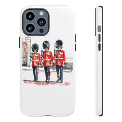 Phone Case with Royal Guard Design, Unique Cell Cover, London Souvenir, Tough Phone Case, Gift for Travelers, Stylish Street Photography