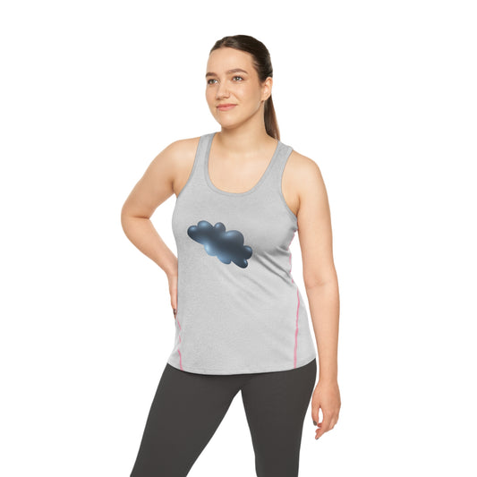 Women's Racerback Sports Top - Perfect for Active Lifestyle - Cloudy Day - Serene Dreamy Clouds