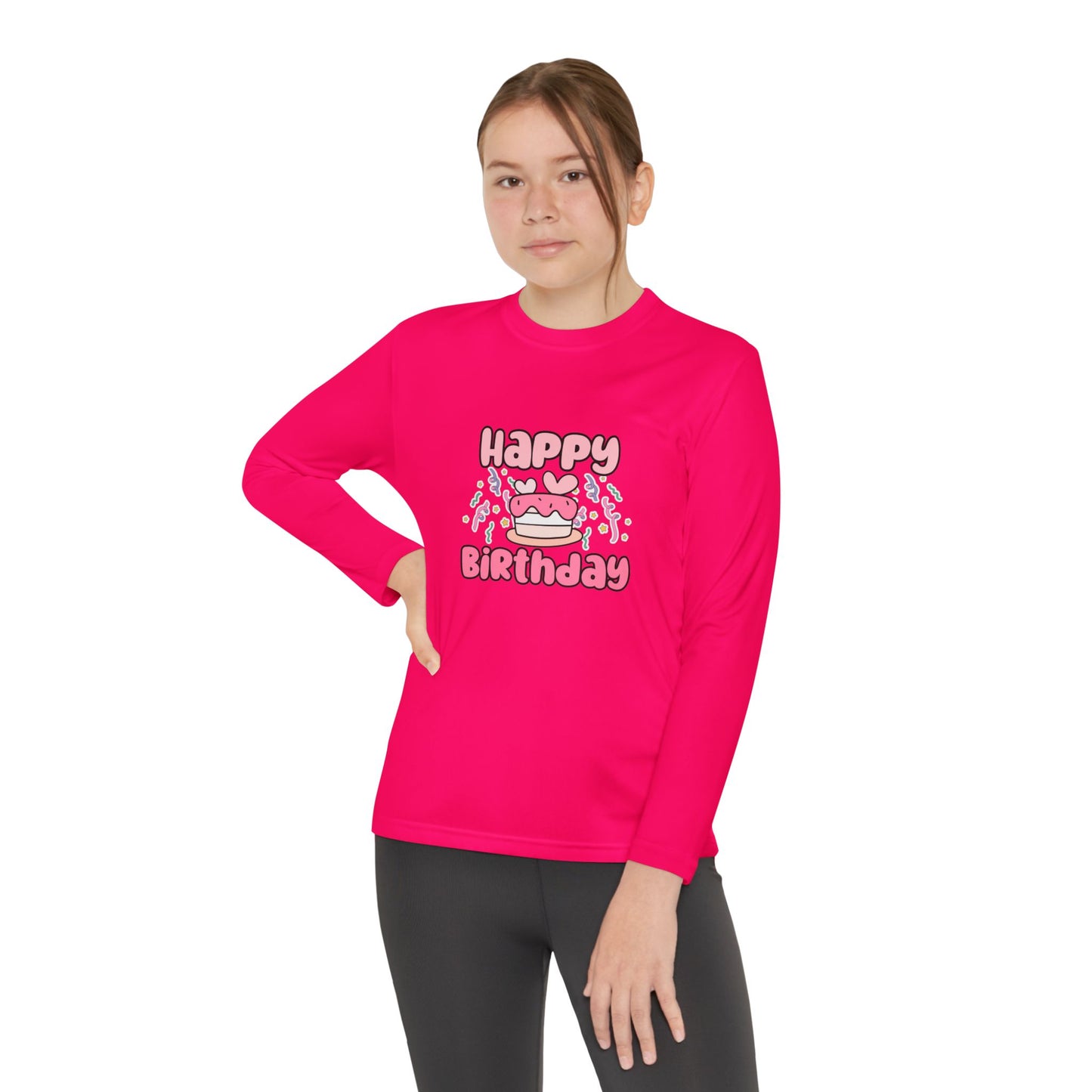 Birthday Celebration Long Sleeve Tee for Kids - Happy Birthday Design