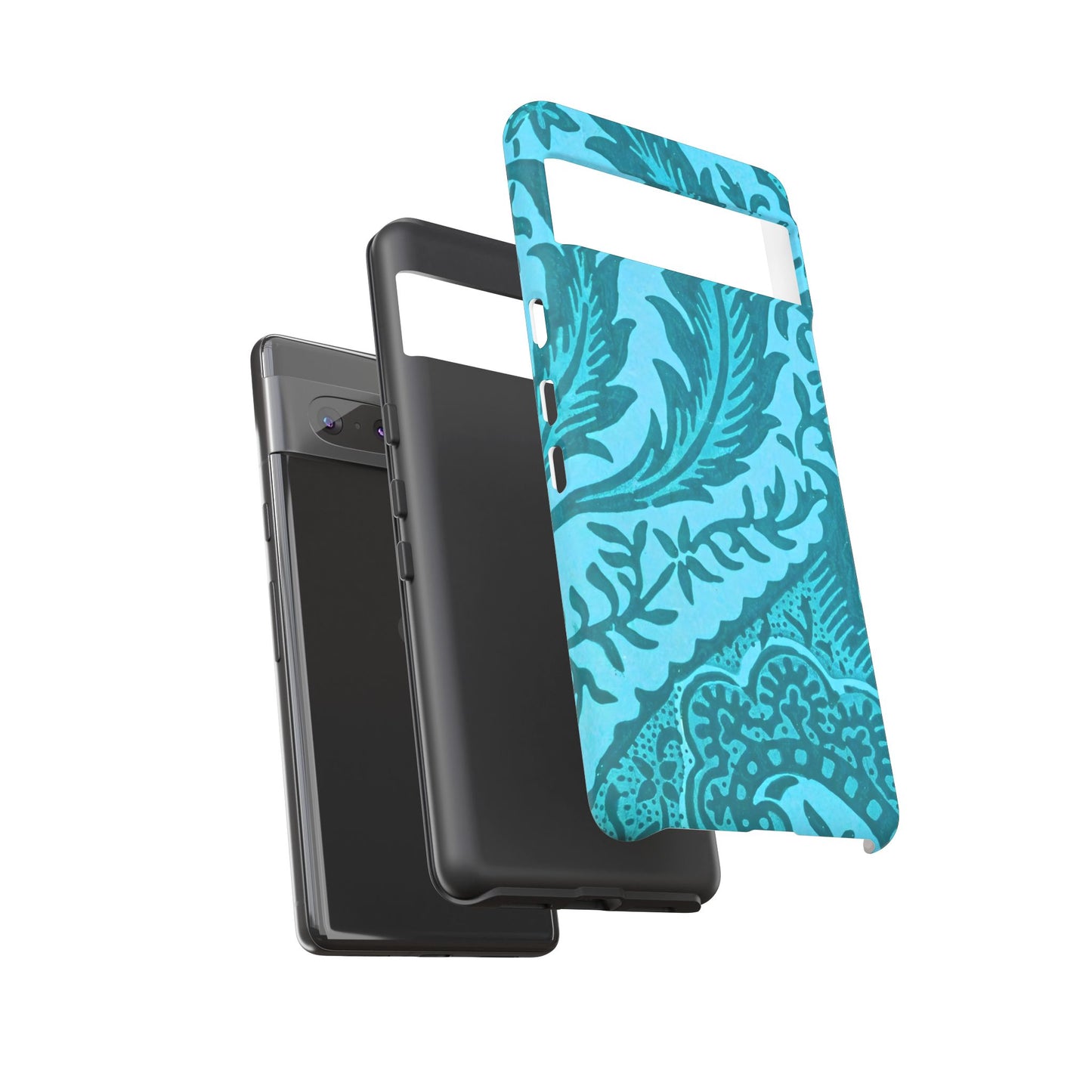 Protective Phone Case with Elegant Teal Design, Tough Cases, Floral Phone Cover, Stylish Smartphone Protection, Gifts for Her, Trendy [...]