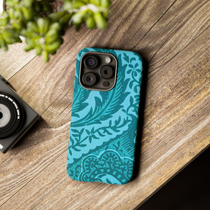 Protective Phone Case with Elegant Teal Design, Tough Cases, Floral Phone Cover, Stylish Smartphone Protection, Gifts for Her, Trendy [...]