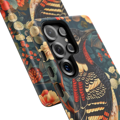 Nature-Inspired Phone Case with Floral Art, Tough Phone Cover, Protective Case, Gift for Nature Lovers, Unique Phone Accessory