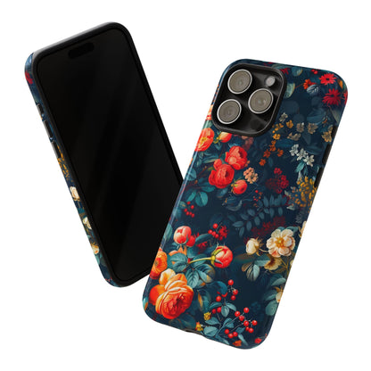 Floral Phone Case, Tough Cases for Protection, Vibrant Floral Design, Chic Gift for Her, Stylish Accessories