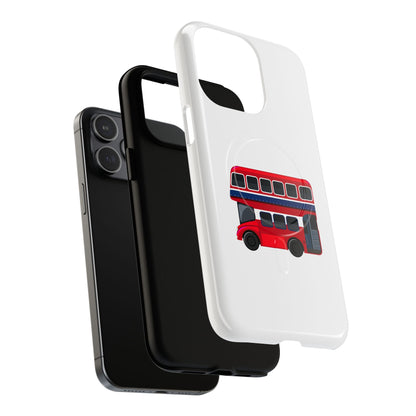 London Bus Phone Case, Tough Magnetic Phone Cover, Unique Gift, Secure Protection, Fun Design, Travel Lover Accessory