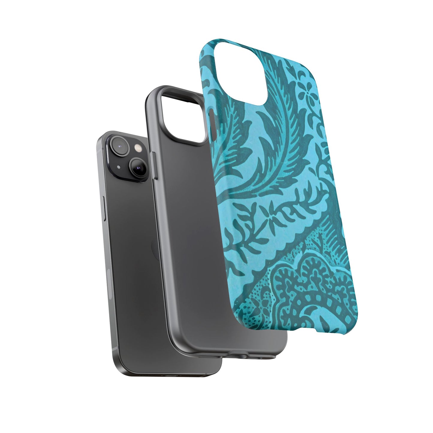 Protective Phone Case with Elegant Teal Design, Tough Cases, Floral Phone Cover, Stylish Smartphone Protection, Gifts for Her, Trendy [...]