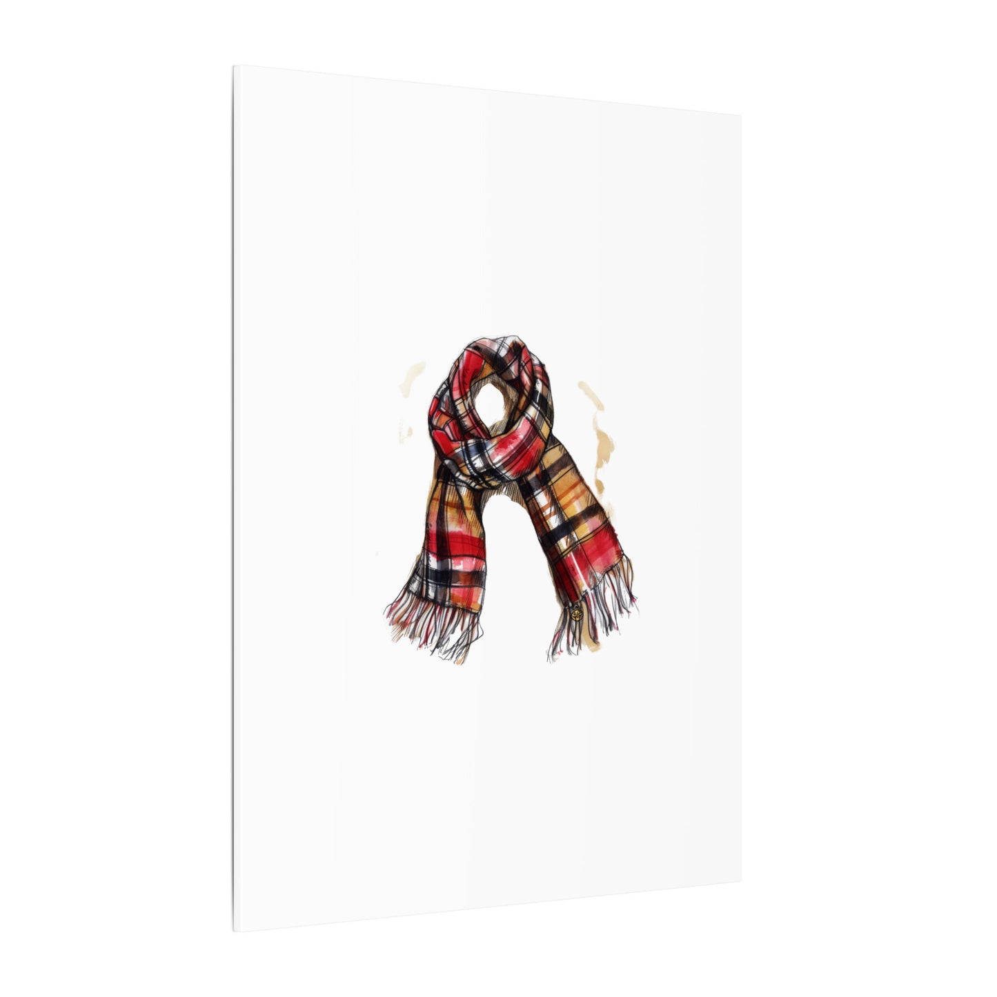 Autumn Scarf Canvas Art Print | Cozy Home Décor, Gift for Fall Lovers, Seasonal Wall Art, Unique Interior Design