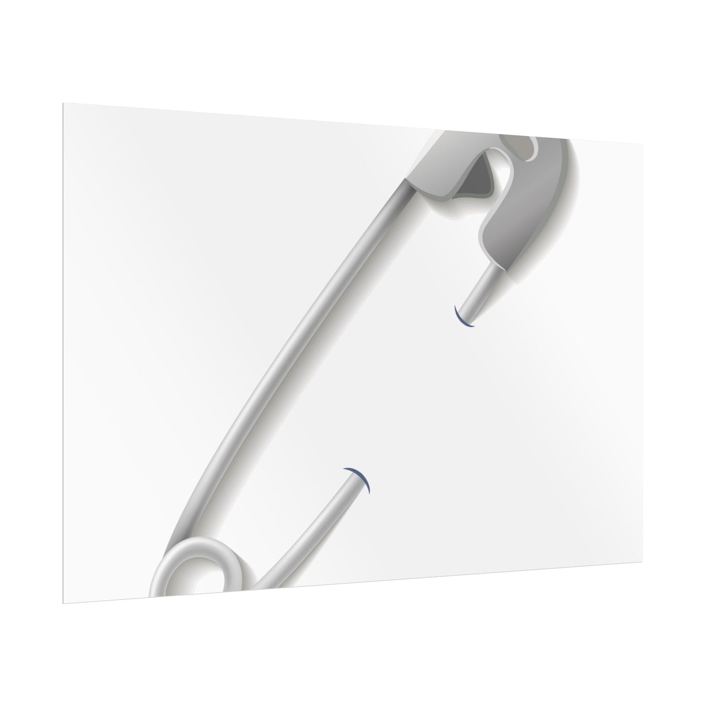 Minimalist Safety Pin Wall Art, Modern Decor, Unique Gift, Home Aesthetic, Art Print, Rolled Poster, Contemporary Interior Design