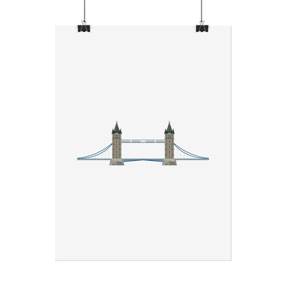 Tower Bridge Rolled Poster, London City Decor, Wall Art, Gift for Travelers, Home Aesthetic, UK Wall Art