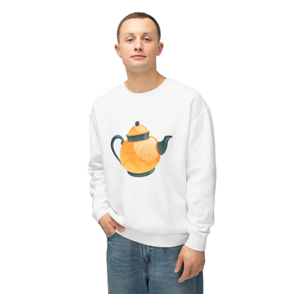 Unisex Lightweight Crewneck Sweatshirt - Classic British Tea Kettle