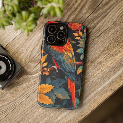 Vibrant Parrot Phone Case - Tough, Stylish, Nature-Inspired, Tropical, Wildlife, Perfect Gift, Summer Vibes