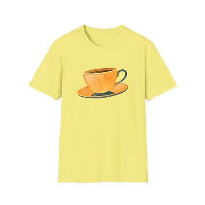 Elegant British Tea Cup - Classic Tea Time Fashionable Unisex Softstyle T-Shirt