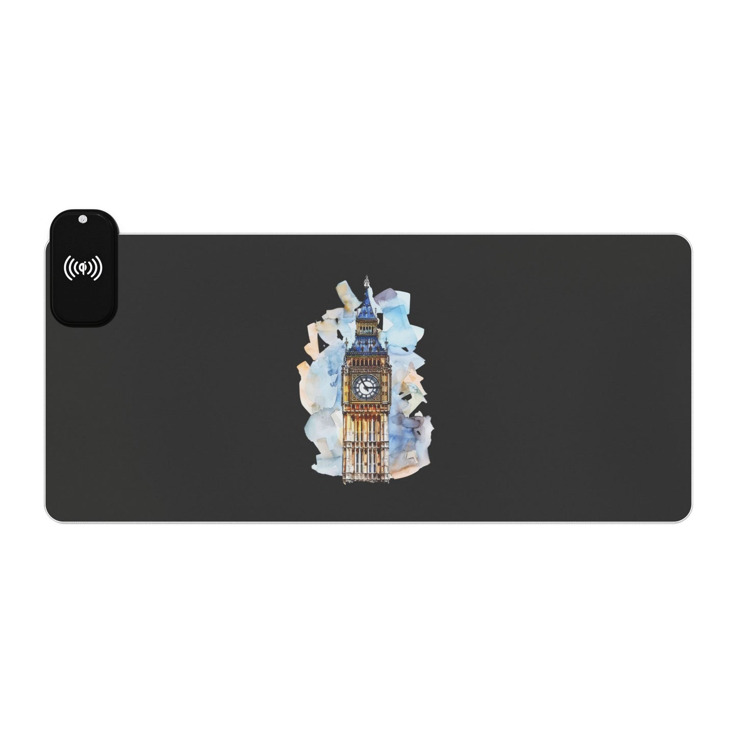 Big Ben with Clouds (Realistic) - LED Gaming Mouse Pad, Wireless Charging, Illuminated Desk Essentials for Gamers, Computer Accessories, Perfect for Streamers and Tech [...]