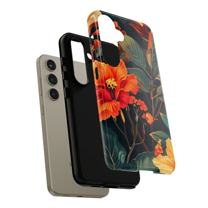 Tough Floral Phone Case | Tropical Vibe, Gift for Nature Lovers, Summer Beach Accessory, Floral Pattern, Trendy Phone Accessories