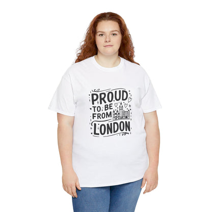 Proud to be from London Watercolor Art Collection Breathable Unisex Cotton T-Shirt