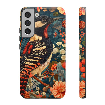 Nature-Inspired Phone Case with Floral Art, Tough Phone Cover, Protective Case, Gift for Nature Lovers, Unique Phone Accessory