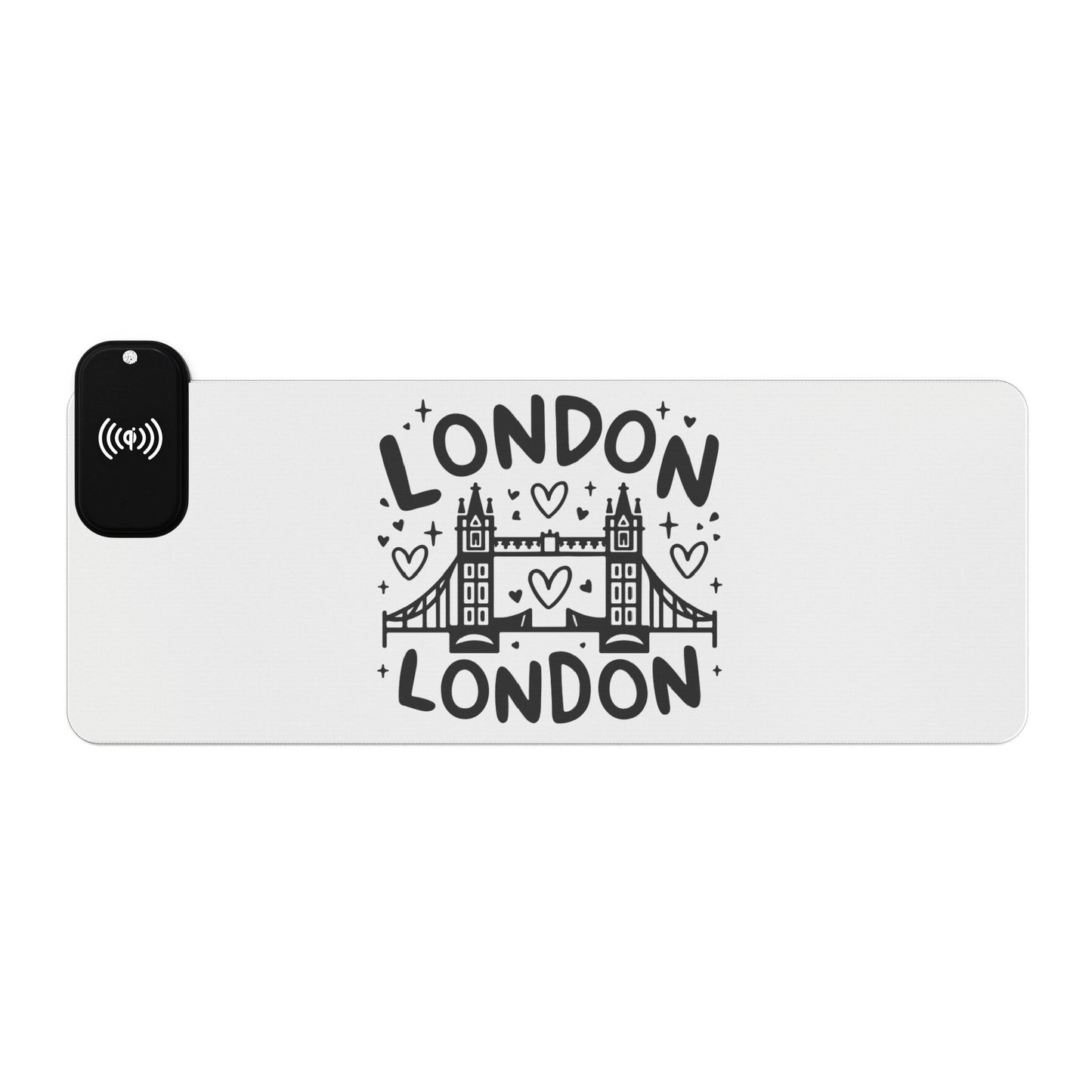 Lovely London - LED Gaming Mouse Pad, Wireless Charging