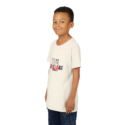Youth Short Sleeve Tee - Wild Birthday Girl Sublimation Leopard Theme - Fun Celebration Shirt for Kids