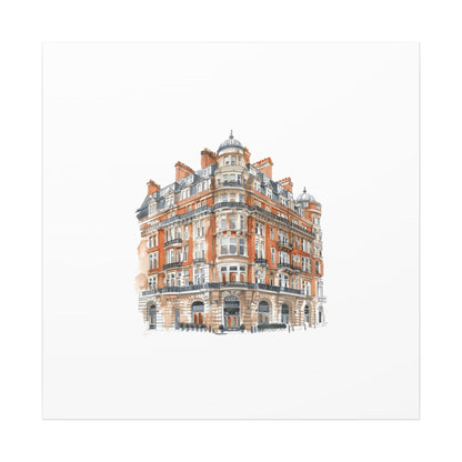 Artistic Matte Canvas Print of Historic Building, Wall Art Decor, Home Interior, Unique Gift, Fine Art, Architecture Lover, Urban Design