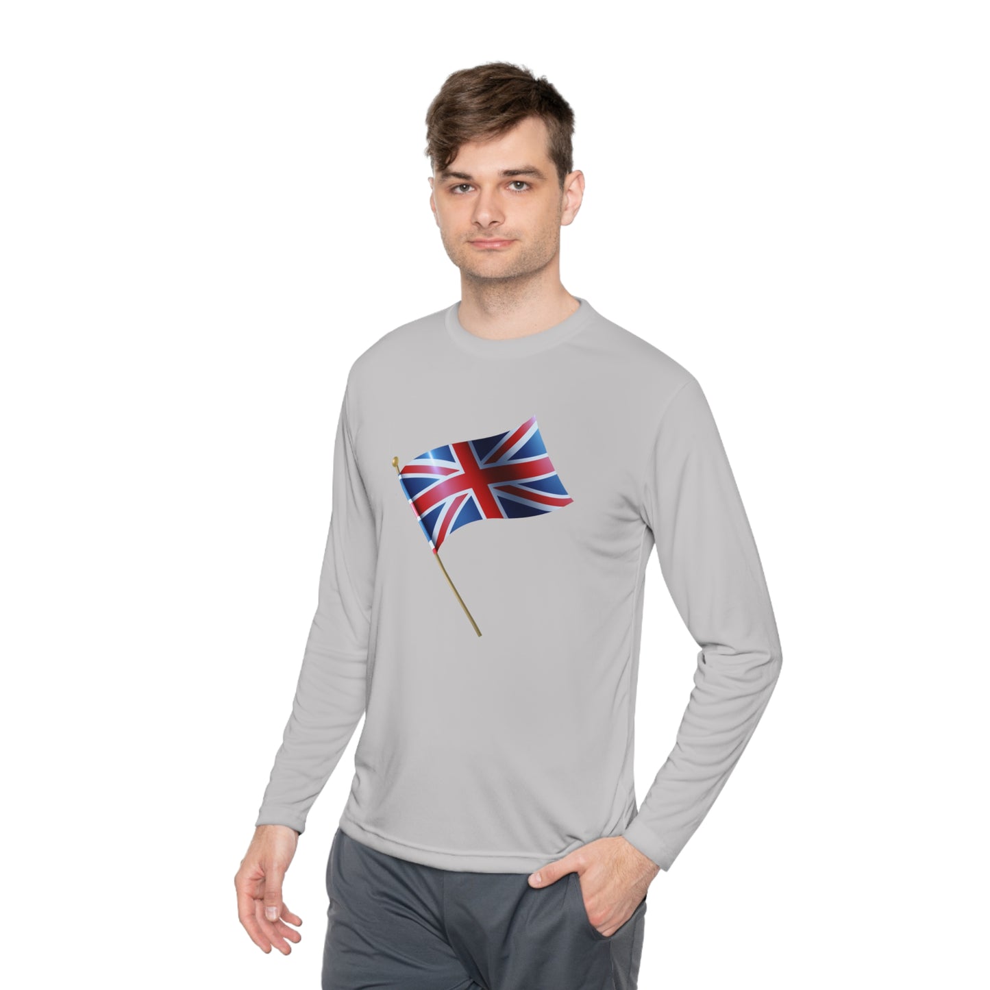 Unisex Lightweight Long Sleeve Tee - Classic UK Flag