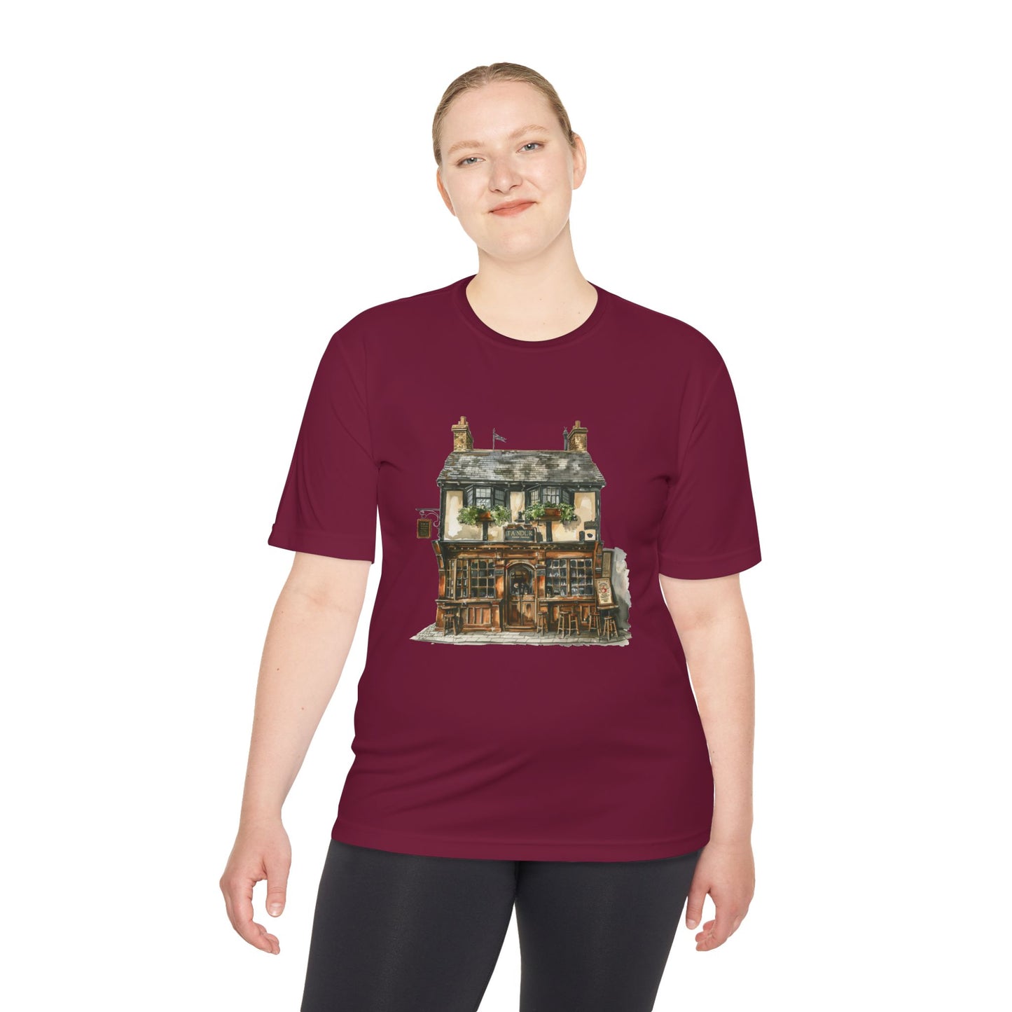 Unisex Moisture Wicking Tee - Watercolor English Countryside Home Decor