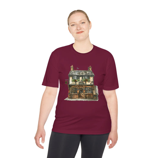 Unisex Moisture Wicking Tee - Watercolor English Countryside Home Decor