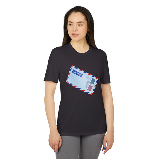 Adidas Unisex - Air Mail Graphic Sport T-shirt - Casual Athletic Wear - Classic Postal Design