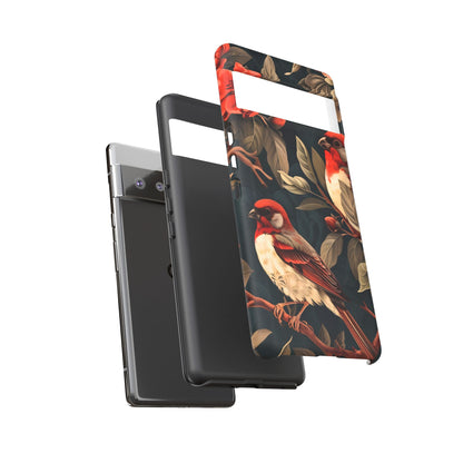 Elegant Bird Phone Case, Floral Tough Cases, Nature Lover Gift, Stylish Mobile Cover, Unique Phone Accessory