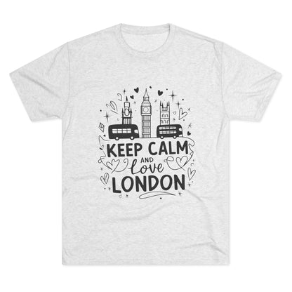 Keep Calm and Love London Unisex Tri-Blend Crew Tee