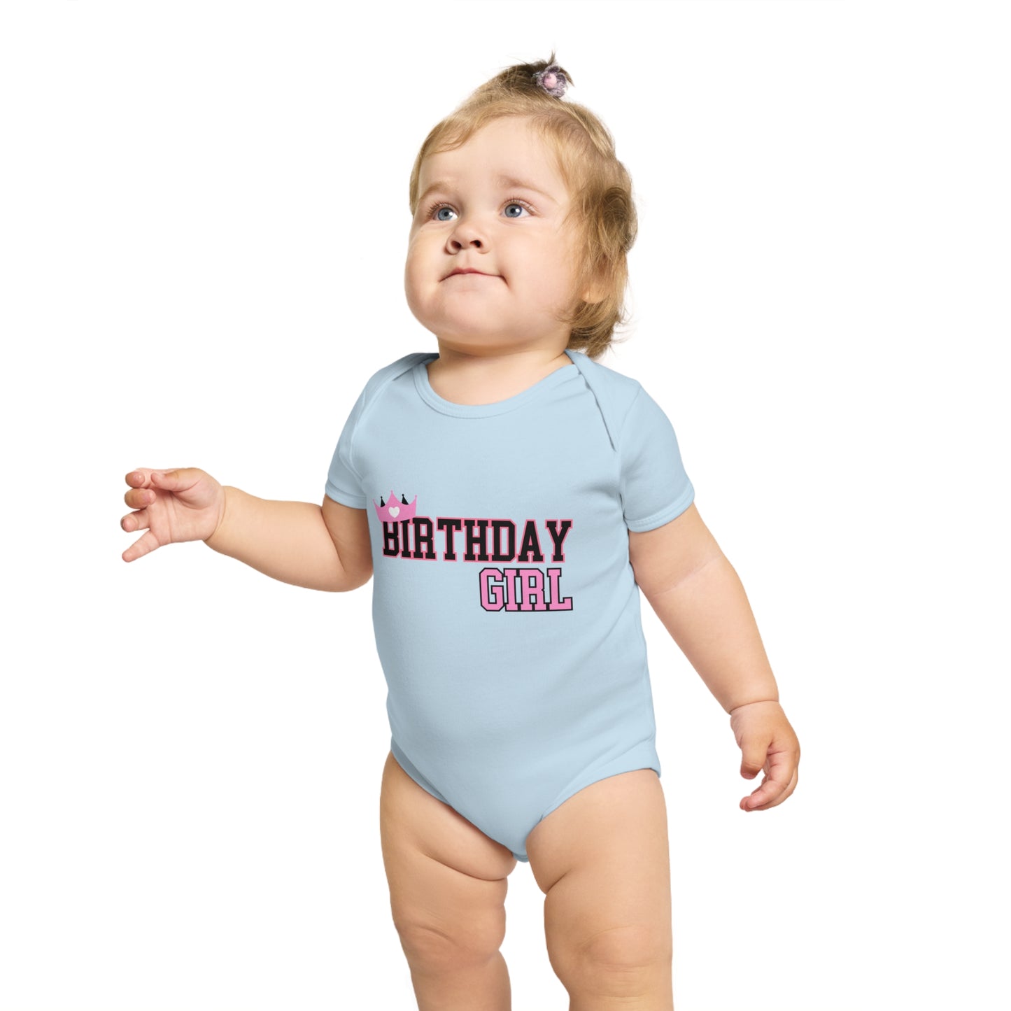Birthday Girl Short Sleeve Baby Bodysuit - Cute Infant outfit for Celebrations